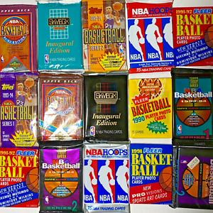 Lot of 55+ Vintage Basketball Cards In Factory Sealed Unopened NBA Packs Jordan