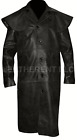 New Mens Full Length Hell Boy Trench Casual Coat Real Leather Costume Coat