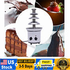 4-Tier Commercial Chocolate Fondue Fountain Equipment Machine Stainless Steel
