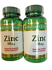 Nature's Bounty Zinc Supplement 50 mg Caplets 100 ea Lot of 2 Exp 8/24