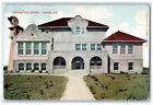 1910 Turlock High School Exterior Roadside Turlock California CA Posted Postcard