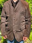 Burberrys Prorsum 100% Leather Pelle Trench Coat Jacket Parka Size 41 inch 52 L