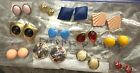 Vintage Lot of Jewelry 12 Pairs of Pierced Earrings 1980's & 90's