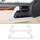 4PCS ABS Inner Door Armrest Cover Trim For Toyota Land Cruiser LC200 2008-2019