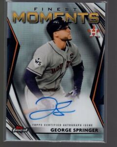 2021 Topps Finest Finest Moments Auto George Springer #FMA-GS Auto