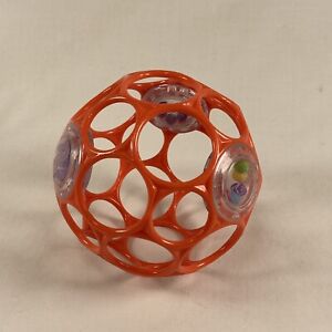 Bright Starts Oball Easy-Grasp Rattle Ball BPA-Free Infant Toy Orange Newborn