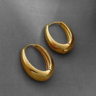 Gold Plated Hoop Dangle Medium Size Earrings Fashion Jewelry For Women 23mm