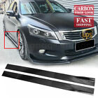 For Honda Accord Sedan 4DR 2009-12 Carbon Fiber Side Skirts Extension Panel Lip
