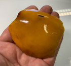Masive Old natural baltic amber stone brooch  50,8gr.