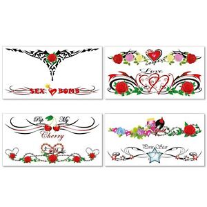 8 Extra Large Sexy Naughty Temporary Tattoos for Women Ladies - Adult Fun for
