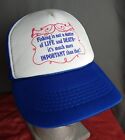 Vintage Funny Trucker Hat Snapback Men’s Humor Novelty Hat Fishing Blue White