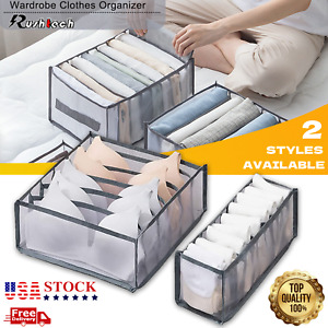 Organizer Box Foldable Drawer Divider Closet Storage For Underwear Bra Sock US