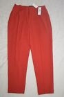 Linda Allard Ellen Tracy Red Dress Pants Sz 16  Rayon/Wool 35x32 NWT