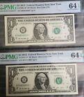 2013 B $1 Star Note Duplicated Serial Number Production Error 2 consecutive