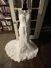 Wedding Gown- Women's Satin- Handmade- Fits Size 8-10 Lace Details-NEW