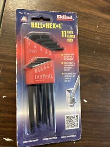 NEW EKLIND 13211 11 PC  BALL END SAE ALLEN HEX KEY WRENCH SET USA MADE