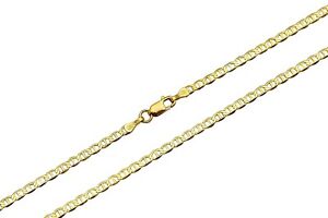 10k Solid Yellow Gold Mariner Link Chain 2mm-6mm Men's Women Necklace 7