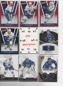 Vancouver Canucks ** SERIAL #'d Rookies Autos Jerseys * ALL CARDS ARE GOOD CARDS