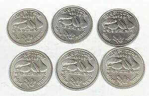 # C771  BANGLADESH  25 POISHA    COINS,    1974   (   6 COINS ALL ALIKE )