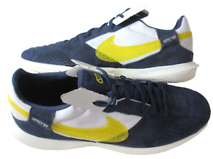Nike Men's Street Gato Soccer Skate Shoes Midnight Navy Sulfur White Size 9.5