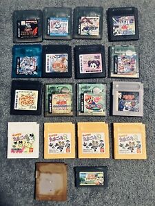 18 Japanese Gameboy Games GBC GBA Wario Tamagotchi Mario YuGiOh More *US Seller*