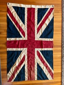 Vintage Union Jack Flag, Sewn Cloth, Rare Military Union Jack Flag, British Flag