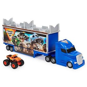 Monster Jam Official 2-in-1 Transforming Hauler Playset with Exclusive 1:64