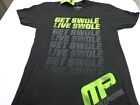 Muscle Pharm MP Black  T Shirt 'Get Swole Live Swole'  Small  NEW with DEFECT