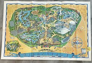 Vintage Walt Disney's Guide To Disneyland 1968 Map Wall Poster 30x44
