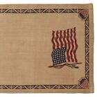 OLD GLORY Flag Burlap Table Runner Americana Stars & Stripes 13