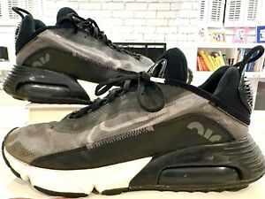 Nike Air Max 2090 Men’s Size 7.5 Black White Wolf Gray Running Shoes  CW7306 001