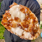New Listing22.9LB Natural Citrine Geode Quartz Crystal Cluster Mineral Specimen Healing