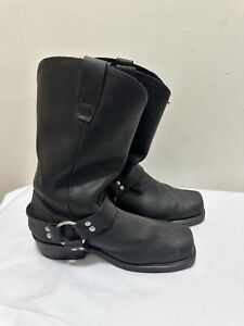 Cody James Men's Harness Biker Leather Boots Black CJ9995BL Engineer Size 8 M