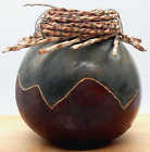 Vintage Artisan Hand Carved & Painted Gourd 7