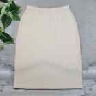 ST. JOHN Ivory Cream Santana Knit Wool Blend Pencil Skirt Women’s Size 6