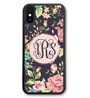 CASE FOR IPHONE FLORAL ROSES PRETTY CUTE PERSONALIZED MONOGRAM ALL MODELS