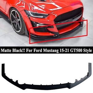 For Ford Mustang GT500 AMPP Style 14-2021 Matte Black Front Bumper Lip Splitter
