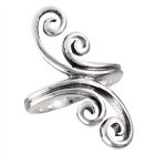 Wide Swirl Filigree Open Vintage Ring New .925 Sterling Silver Band Sizes 6-9