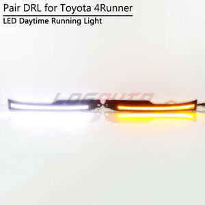 For Toyota 4Runner 06-09 LED Side Marker Headlight Trim Front DRL w/ Turn Signal (For: 2006 Toyota 4Runner SR5 4.0L)