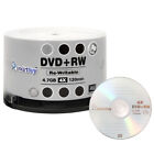 50 Pack Smartbuy Blank DVD+RW 4x 4.7GB Branded Logo Rewritable DVD Media Disc