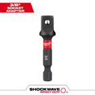 New ListingMilwaukee Shockwave Socket Adapter, 1/4in. Hex Shank to 3/8in.,  Model#