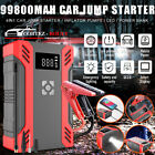 99800mAh Car Jump Starter with Air Compressor Power Bank Battery Charger Booster
