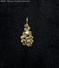 14K Yellow Gold Diamond Nugget Pendant - 2.35 Grams
