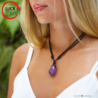 Adjustable Amethyst Necklace for Men & Women - Healing Stone, Perfect Gift