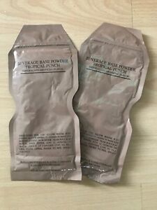 2x USA US MRE Carbohydrate Electrolyte Beverage Powders Tropical Punch NEW