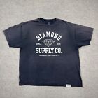 Diamond Supply T Shirt Mens Size 2XL Black Short Sleeve Crew Neck Casual Adults