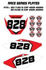 2017 2018 2019 CRF 450R 450RX  CUSTOM NUMBER PLATE BACKGROUND​ GRAPHICS