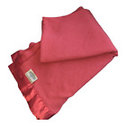 New ListingVintage Faribault Woolen Mills Pure Wool Superwash Twin Blanket Satin Trim Red