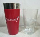 Belvedere Red Vodka 2 Part Cocktail Drink Shaker Glass & Can NOS