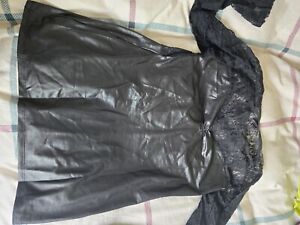 Long Sleeve Bodycon PVC Wet Look Mini Dress. TV/CROSSDRESSER/FETISH
